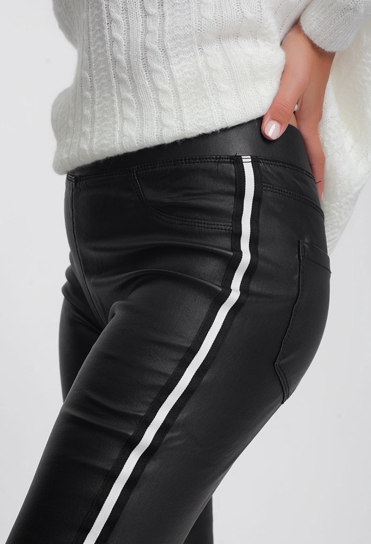 Black Faux Leather Leggings - Premium variable from Tooksie - Just $41.99! Shop now at Tooksie