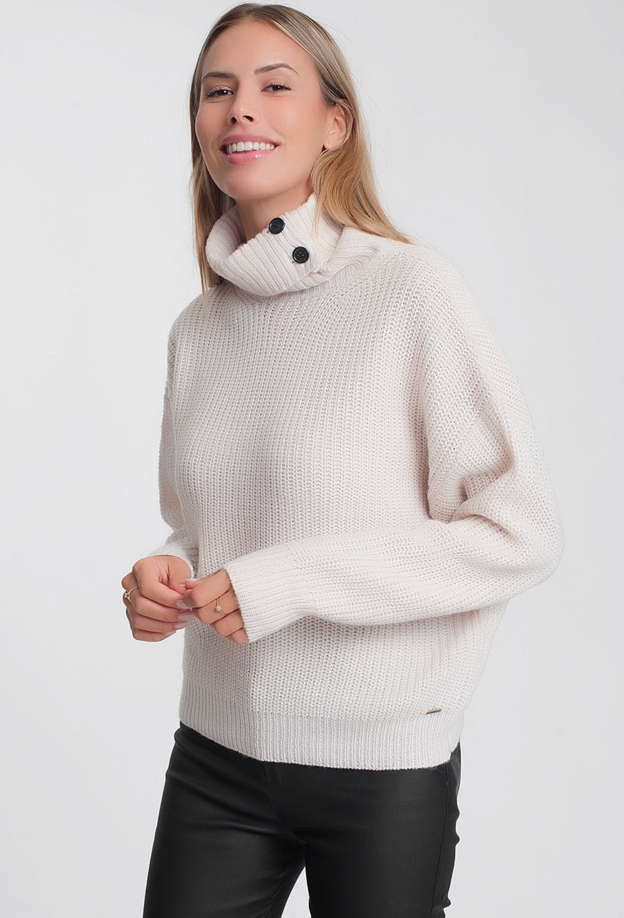 Ivory Knitted Sweater - Premium variable from Tooksie - Just $39.99! Shop now at Tooksie