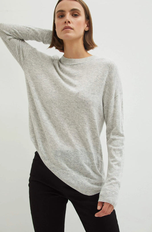 Gray Crew Neck Sweater - Premium variable from Tooksie - Just $35.99! Shop now at Tooksie