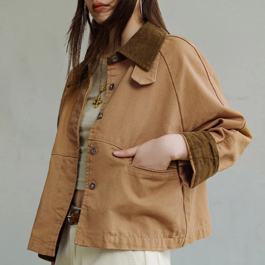 Barn Jacket with Corduroy Collar