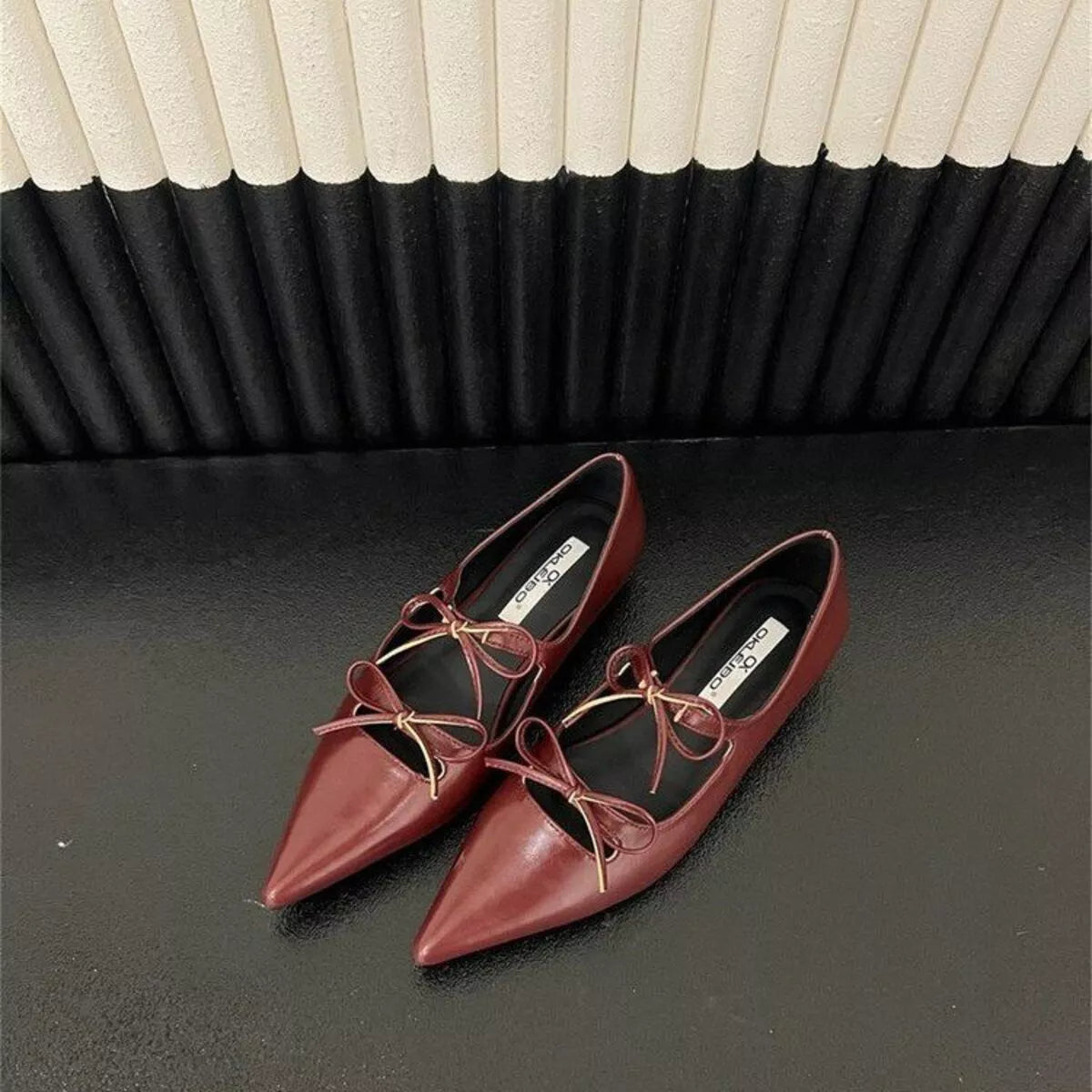 Bow Pointed Toe Flats - Premium variable from Tooksie - Just $62.99! Shop now at Tooksie