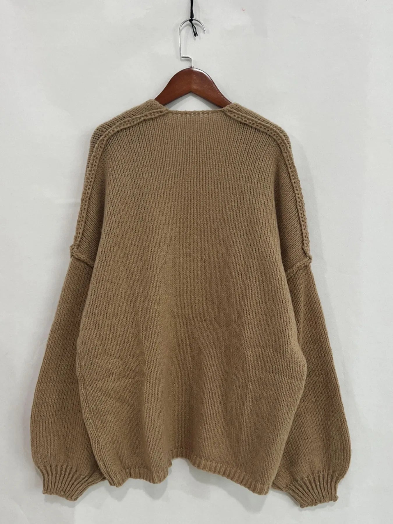 Open Front Dropped Shoulder Cardigan - Premium variable from Tooksie - Just $44.99! Shop now at Tooksie
