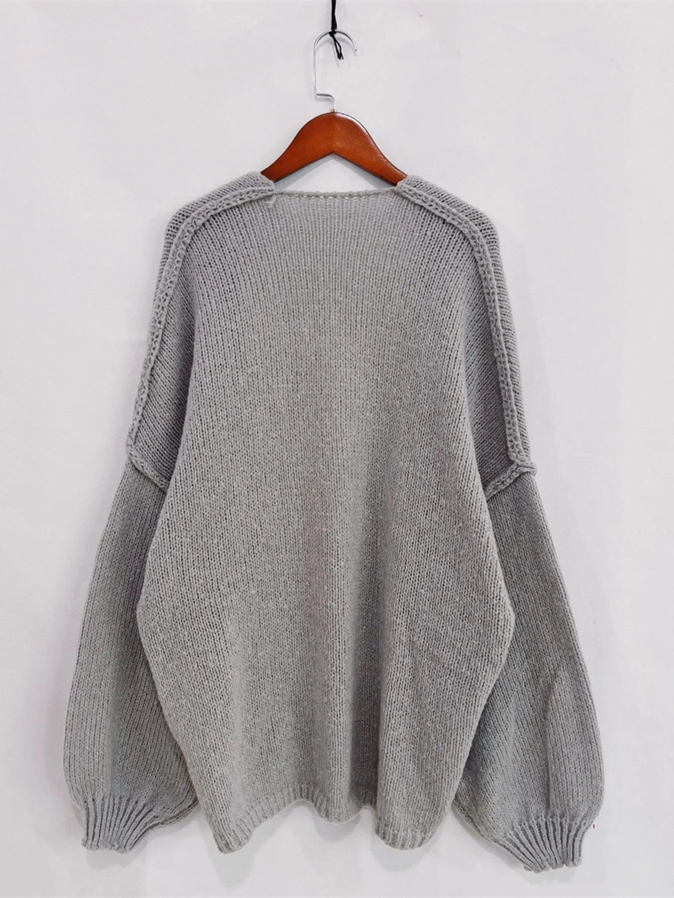 Open Front Dropped Shoulder Cardigan - Premium variable from Tooksie - Just $44.99! Shop now at Tooksie