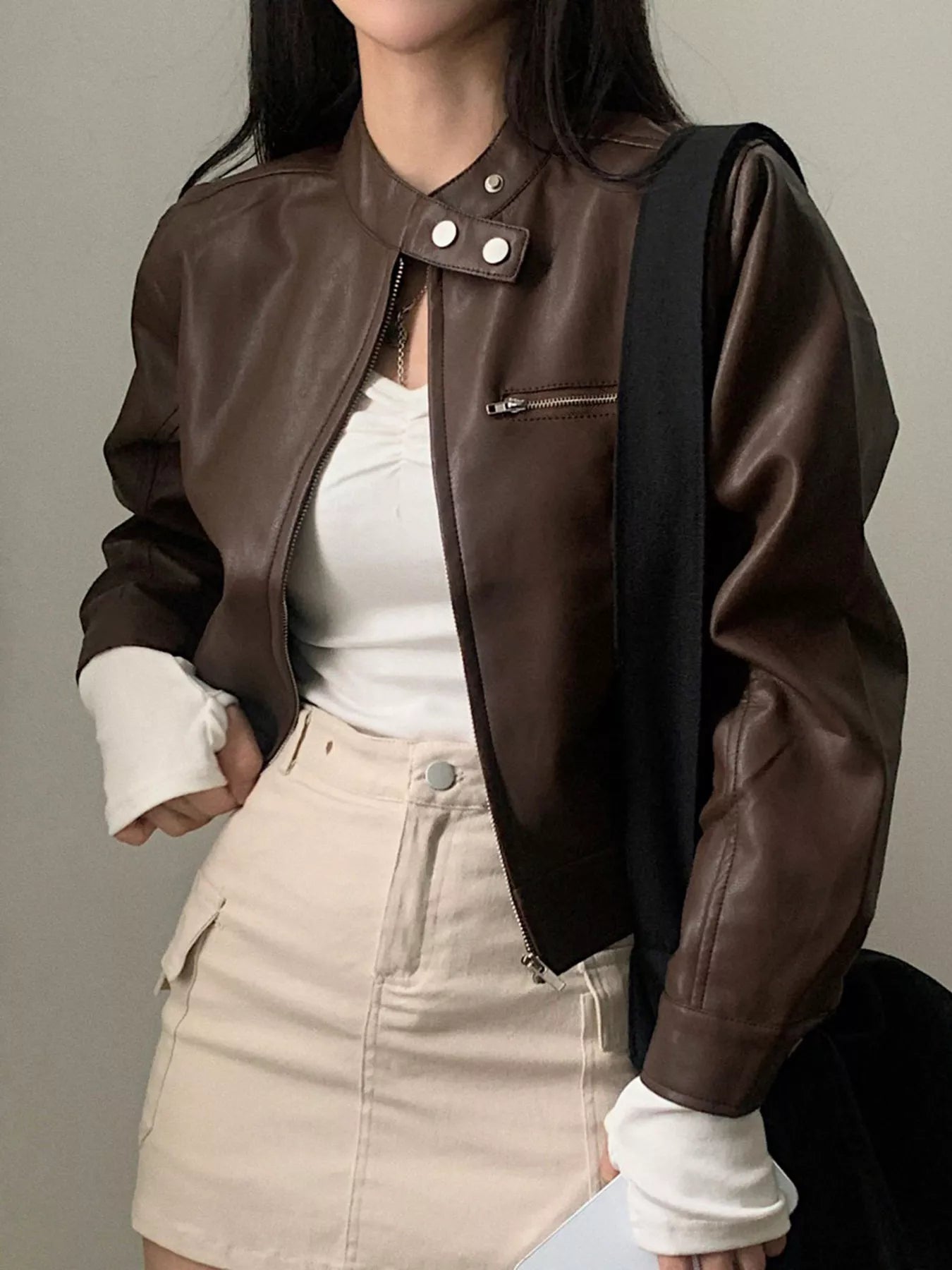 Mocha Edge Jacket - Premium variable from Tooksie - Just $89.99! Shop now at Tooksie