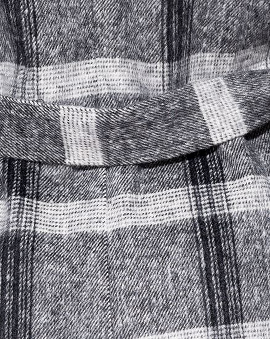 Grey Check Shawl Coat - Premium variable from Tooksie - Just $39.99! Shop now at Tooksie