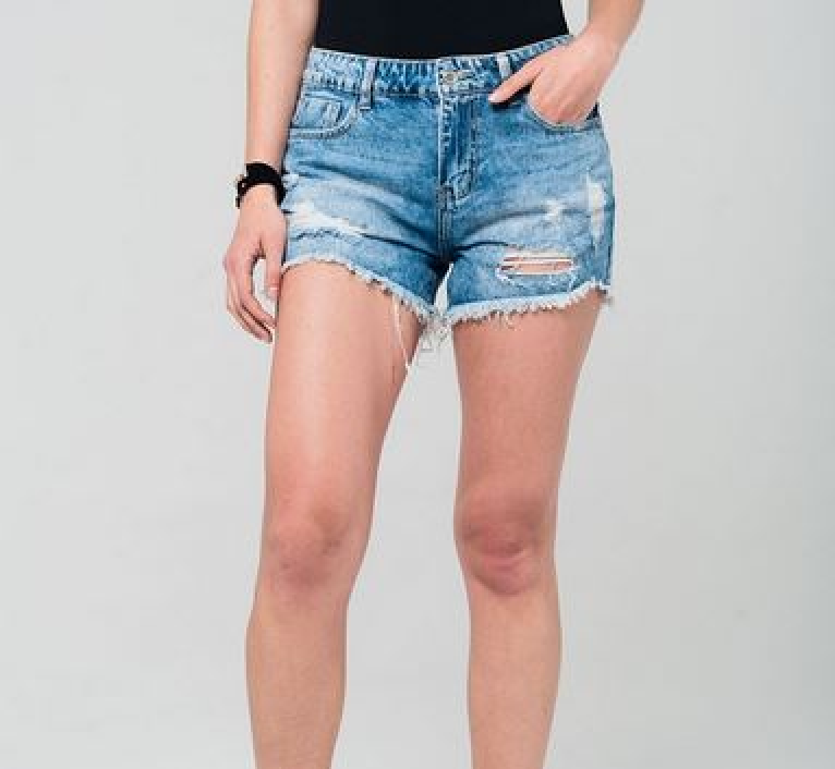 Studded Denim Shorts - Premium variable from Tooksie - Just $36.99! Shop now at Tooksie