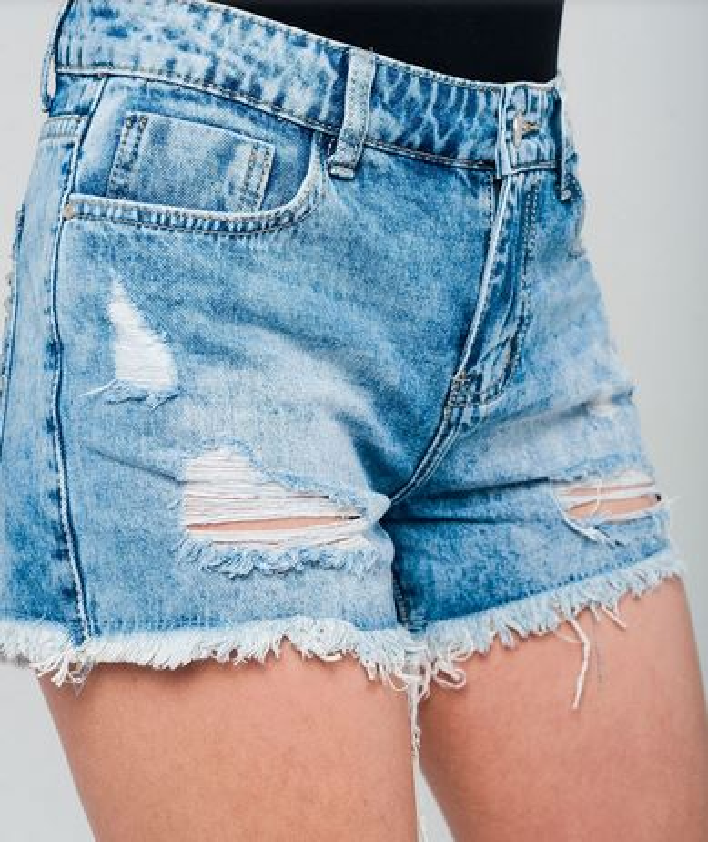 Studded Denim Shorts - Premium variable from Tooksie - Just $36.99! Shop now at Tooksie