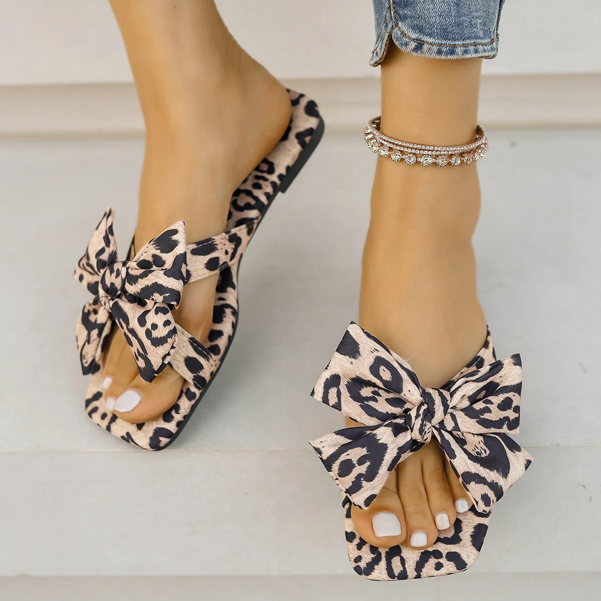 Open Toe Slip-On Sandals - Premium variable from Tooksie - Just $22.99! Shop now at Tooksie