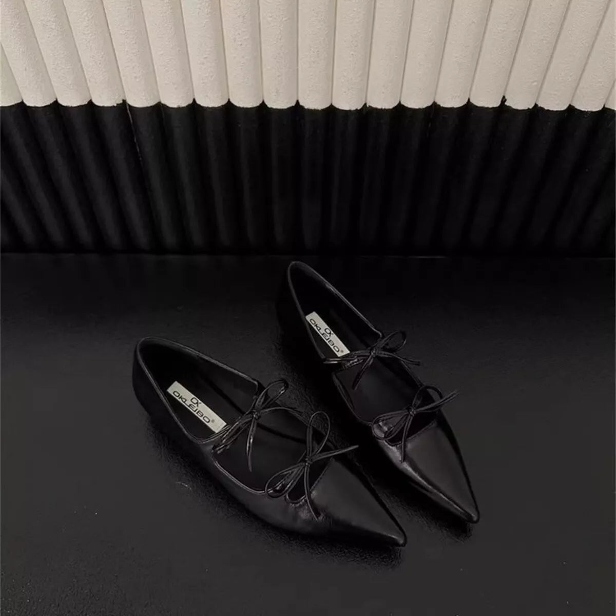 Bow Pointed Toe Flats - Premium variable from Tooksie - Just $62.99! Shop now at Tooksie