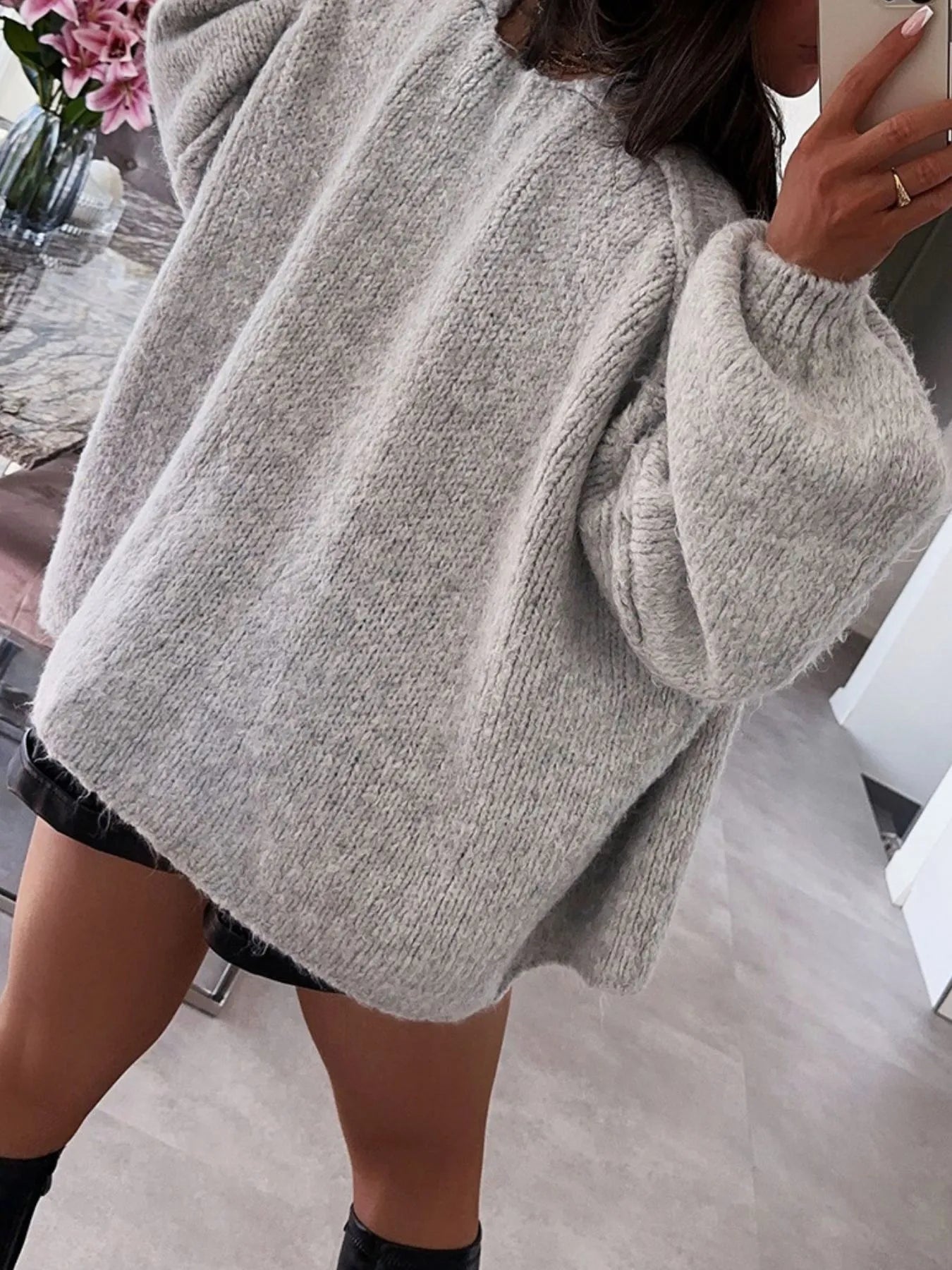 Open Front Dropped Shoulder Cardigan - Premium variable from Tooksie - Just $44.99! Shop now at Tooksie