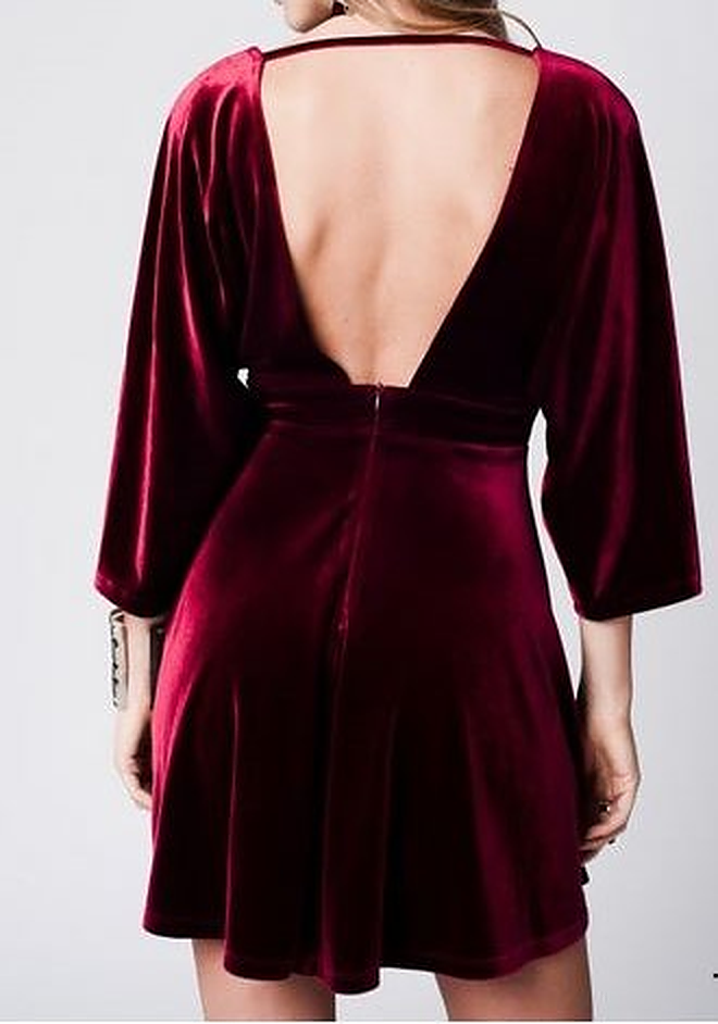Velvet Maroon Dress