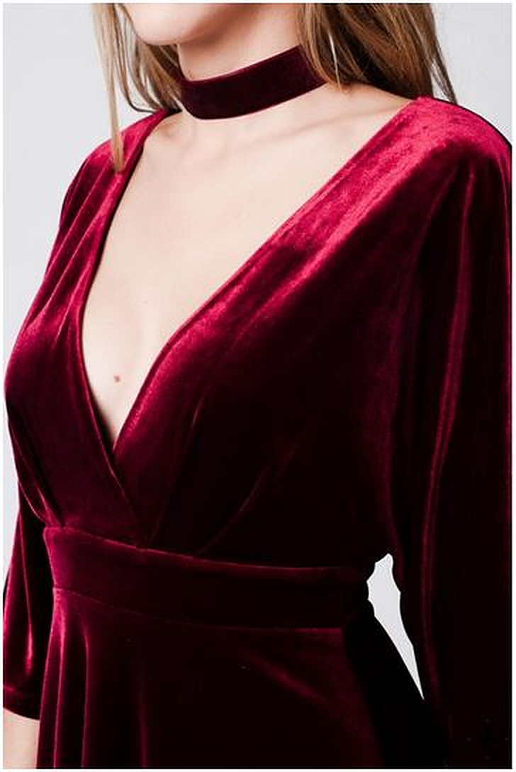 Velvet Maroon Dress