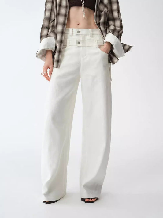 Relaxed Fit Linen Trousers - Premium variable from Tooksie - Just $126.99! Shop now at Tooksie