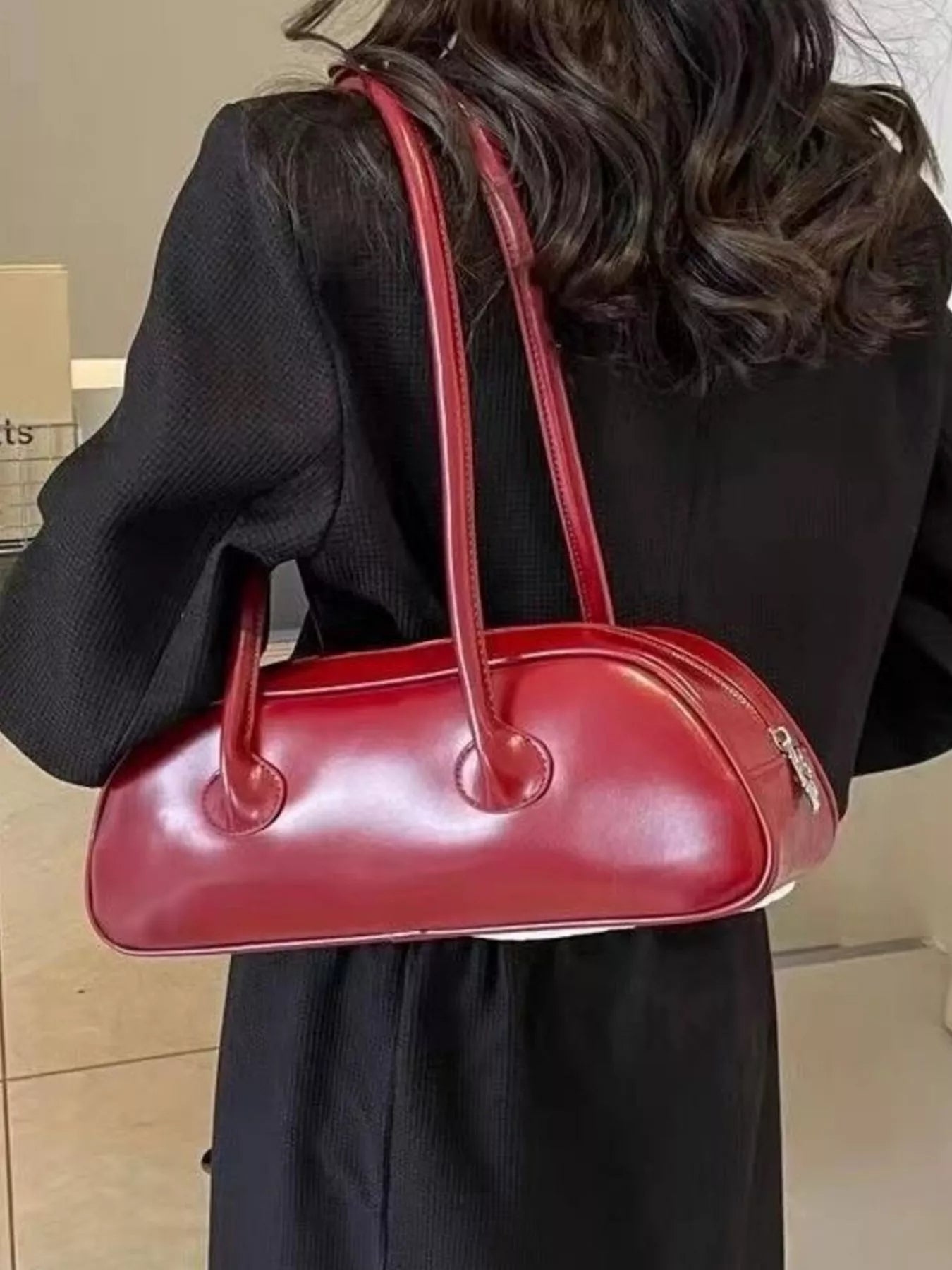 Red Retro Style Handbag - Premium simple from Tooksie - Just $32.99! Shop now at Tooksie