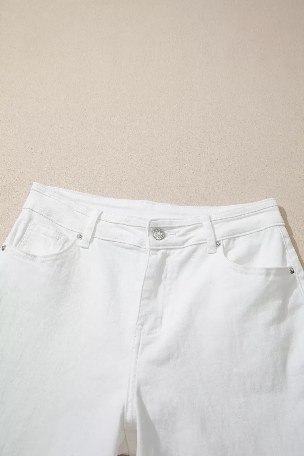 White Wide Leg Jeans - Premium variable from Tooksie - Just $63.99! Shop now at Tooksie