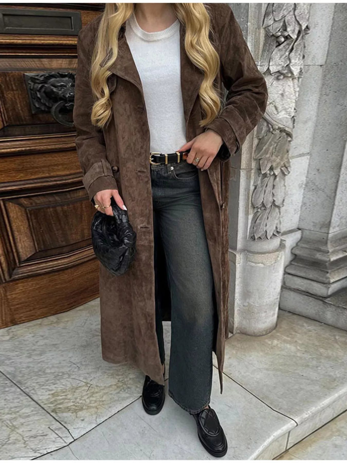 Soft Touch Double Breasted Trench Coat - Premium variable from Tooksie - Just $93.99! Shop now at Tooksie