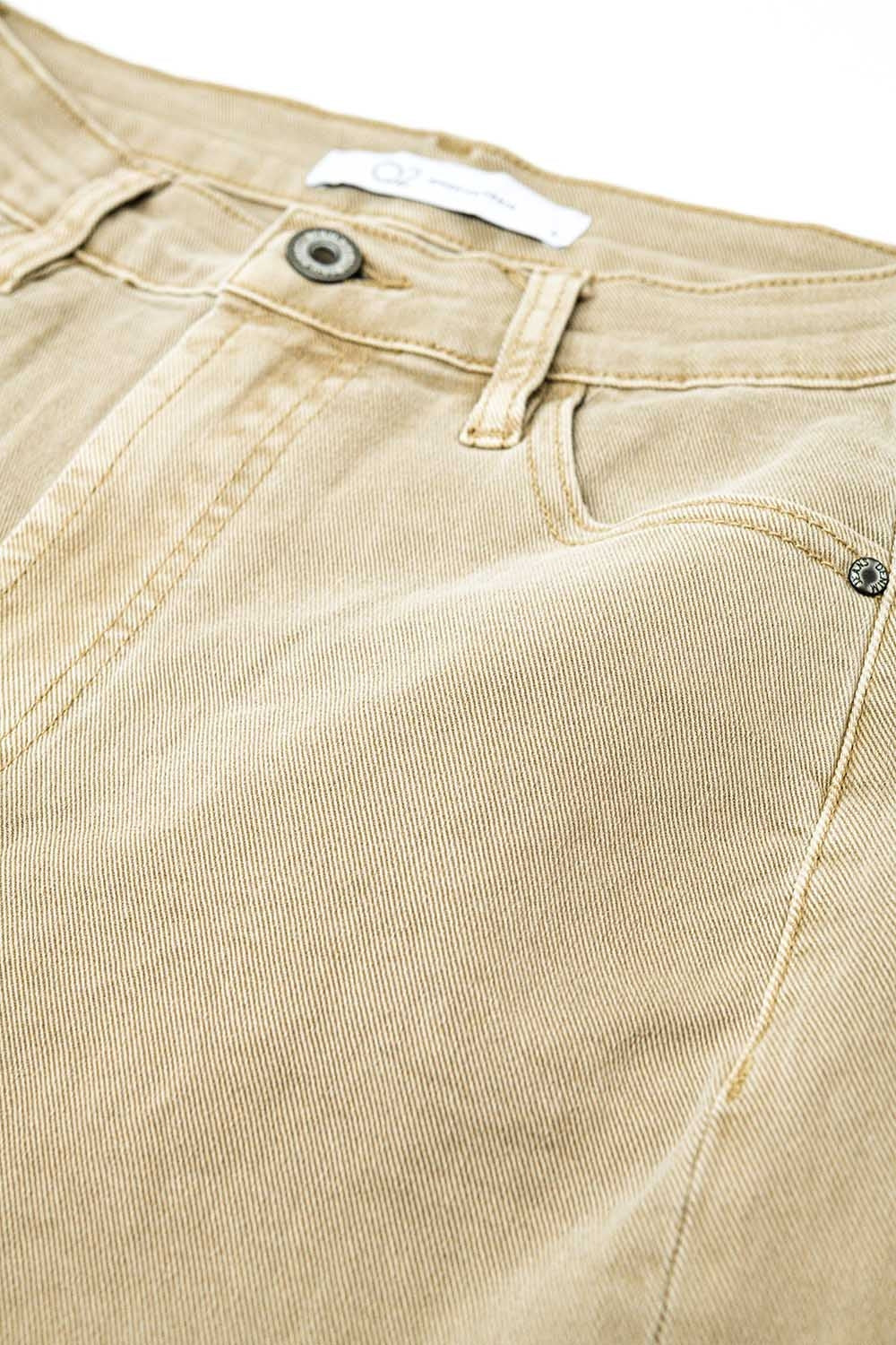 Beige Washed Wide Fit Jeans - Premium variable from Tooksie - Just $89.90! Shop now at Tooksie