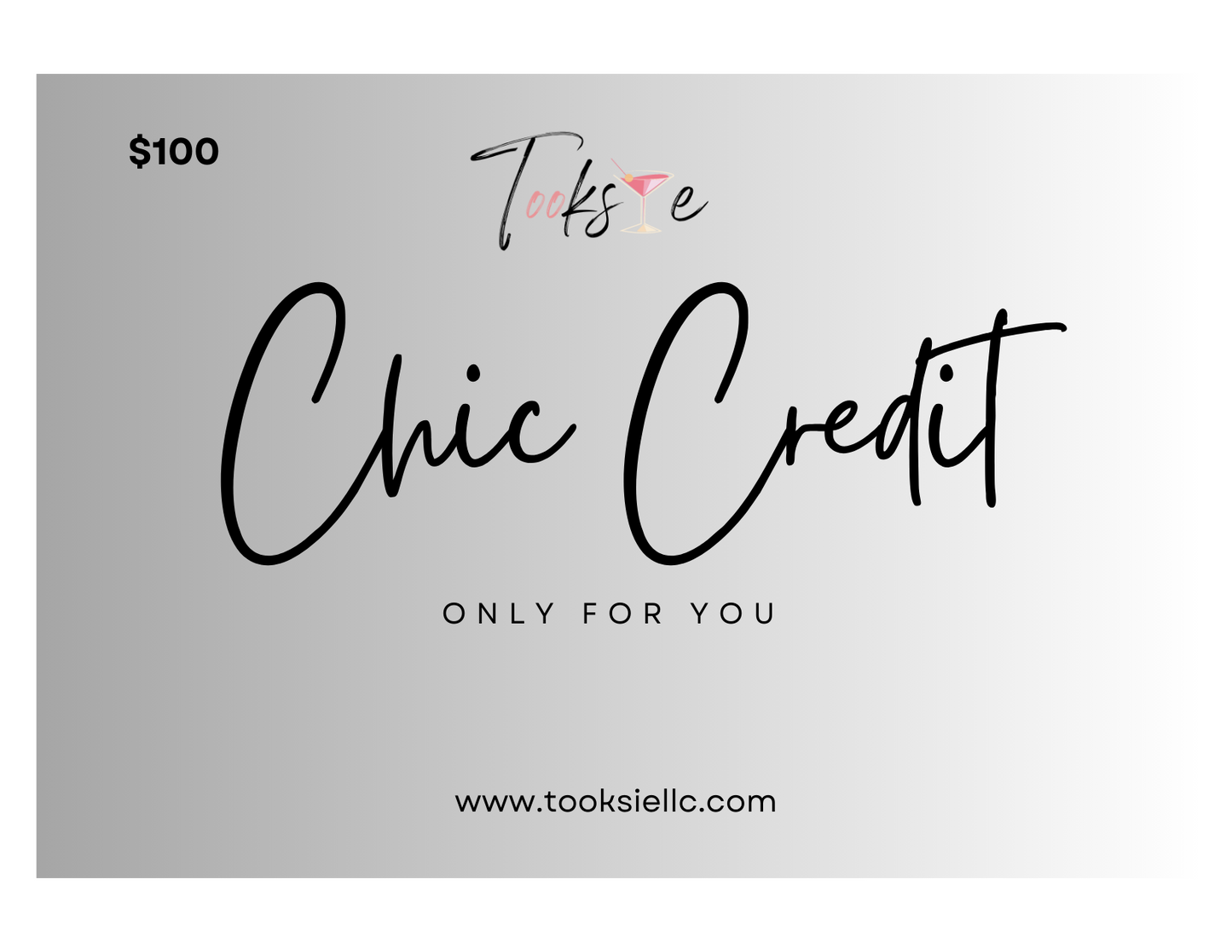Tooksie ChicCredit - Premium simple from Tooksie - Just $10! Shop now at Tooksie