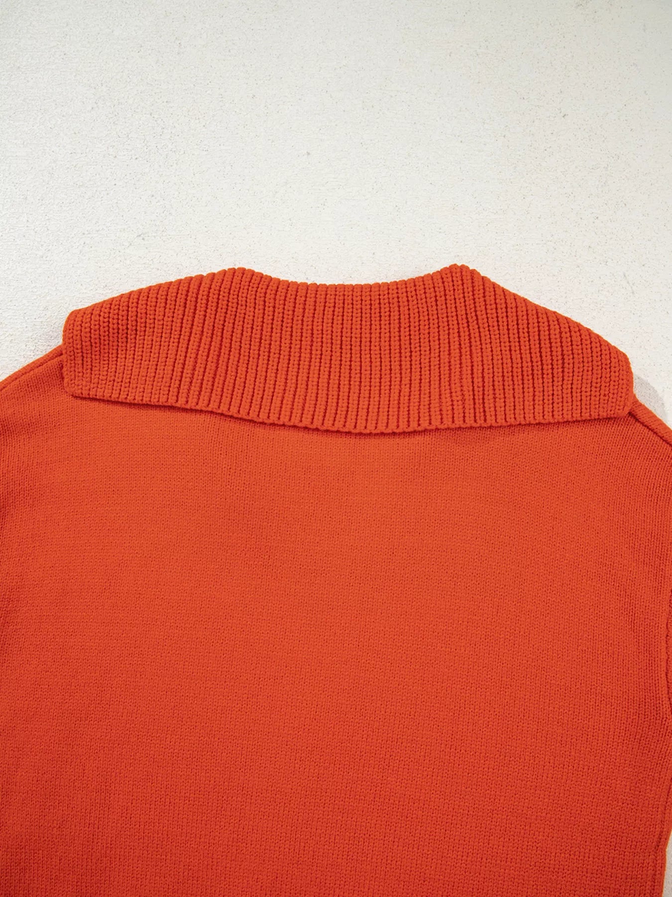 Collared V Neck Ribbed Edge Sweater - Premium variable from Tooksie - Just $44.99! Shop now at Tooksie