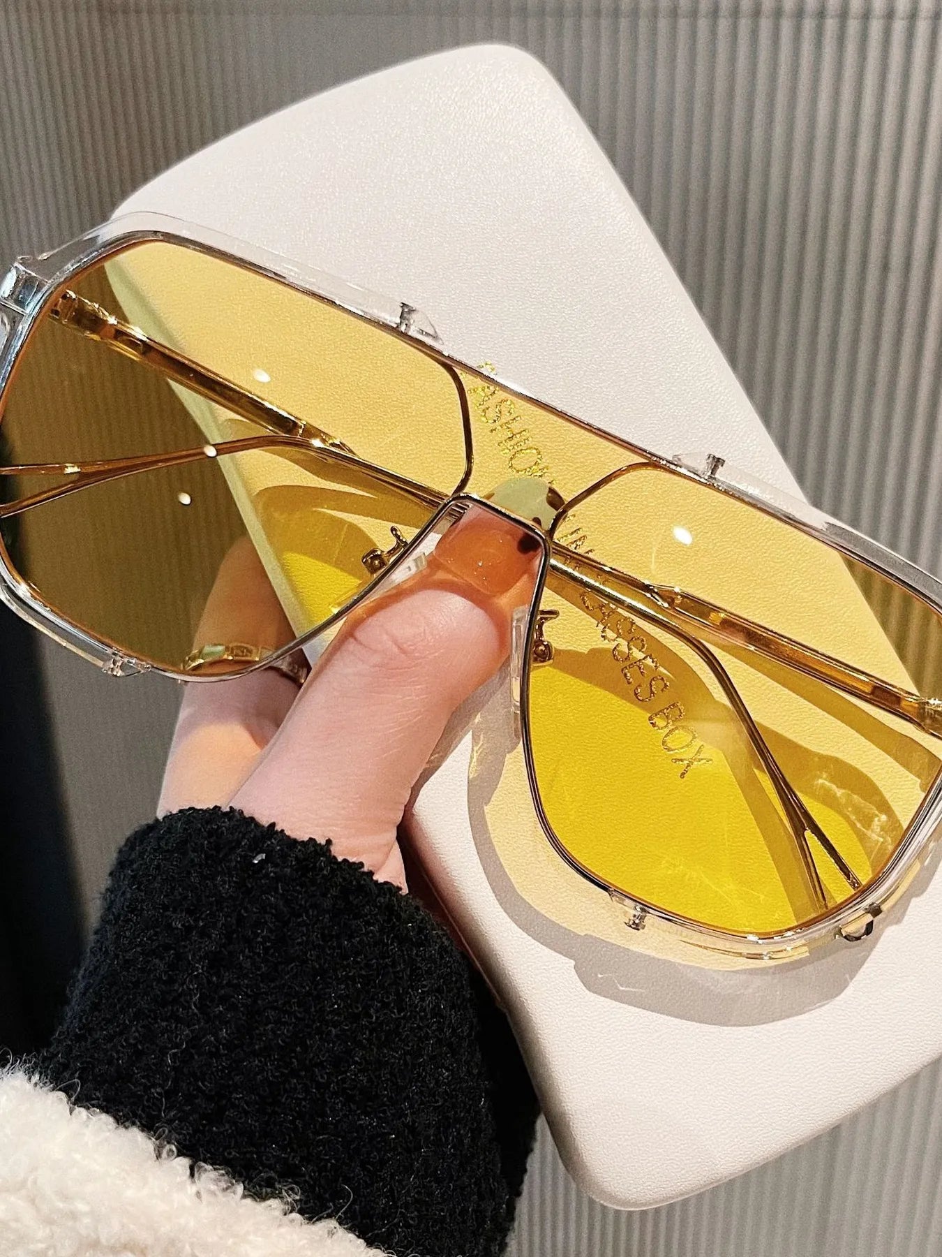 Bold Oversize Aviator Sunglasses - Premium variable from Tooksie - Just $13.99! Shop now at Tooksie