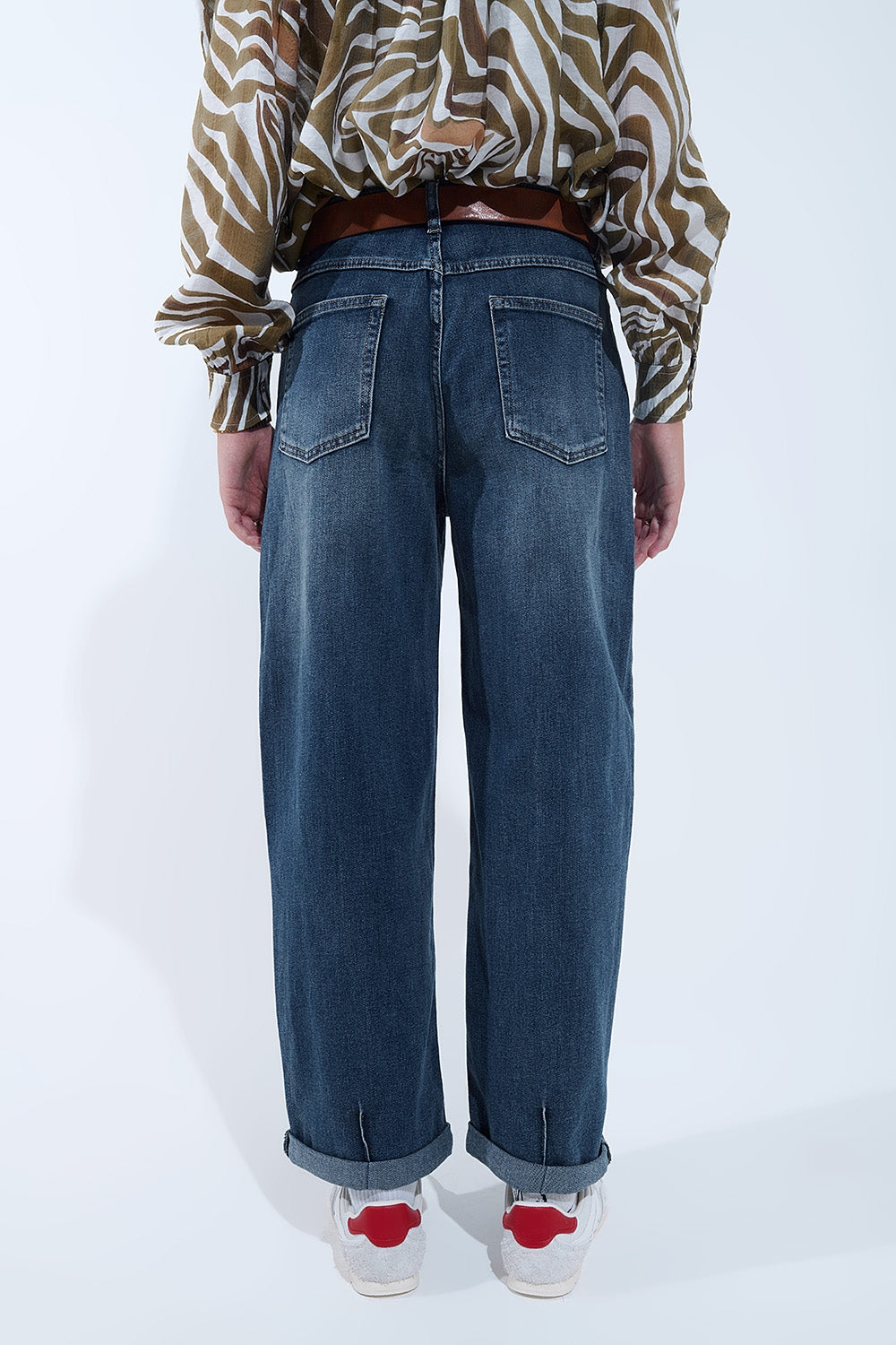 Relaxed WideLeg Vintage Wash Jeans - Premium  from Q2 - Just $79.90! Shop now at Tooksie
