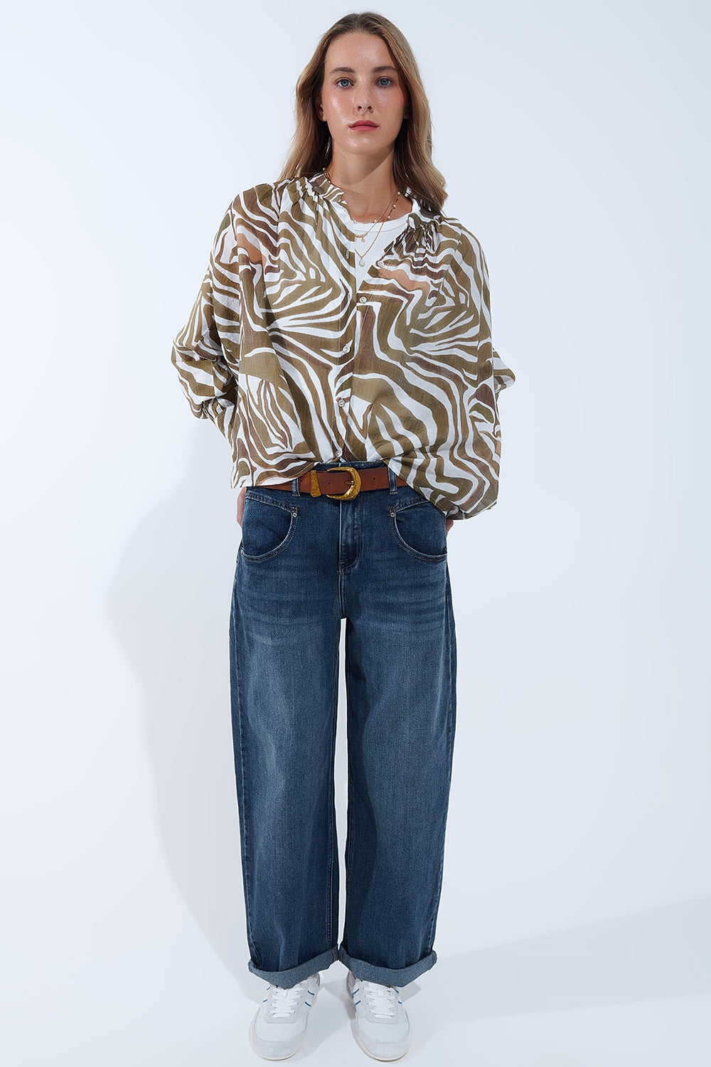 Relaxed WideLeg Vintage Wash Jeans - Premium  from Q2 - Just $79.90! Shop now at Tooksie