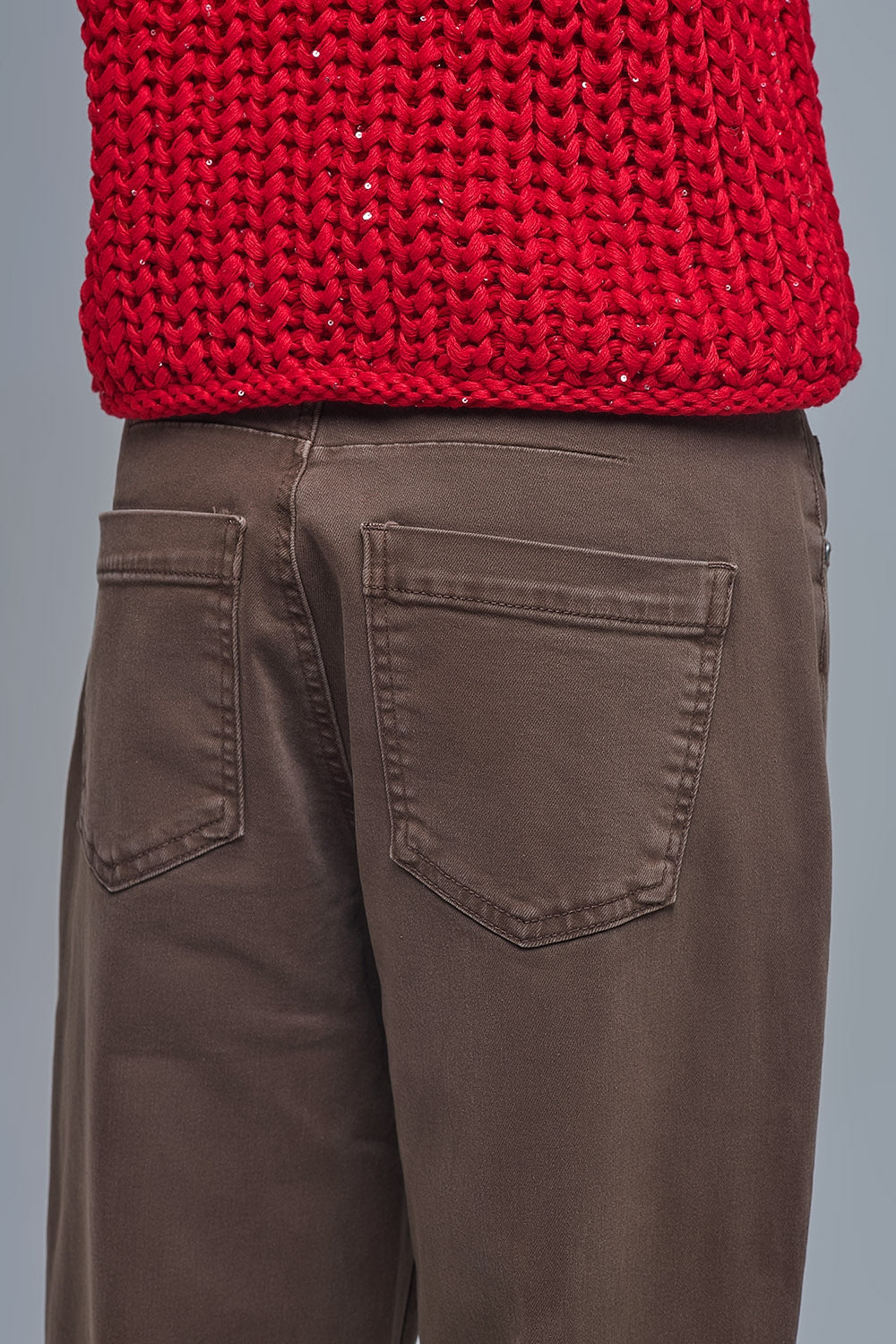 Brown Barrel Leg Jeans - Premium variable from Tooksie - Just $74.90! Shop now at Tooksie
