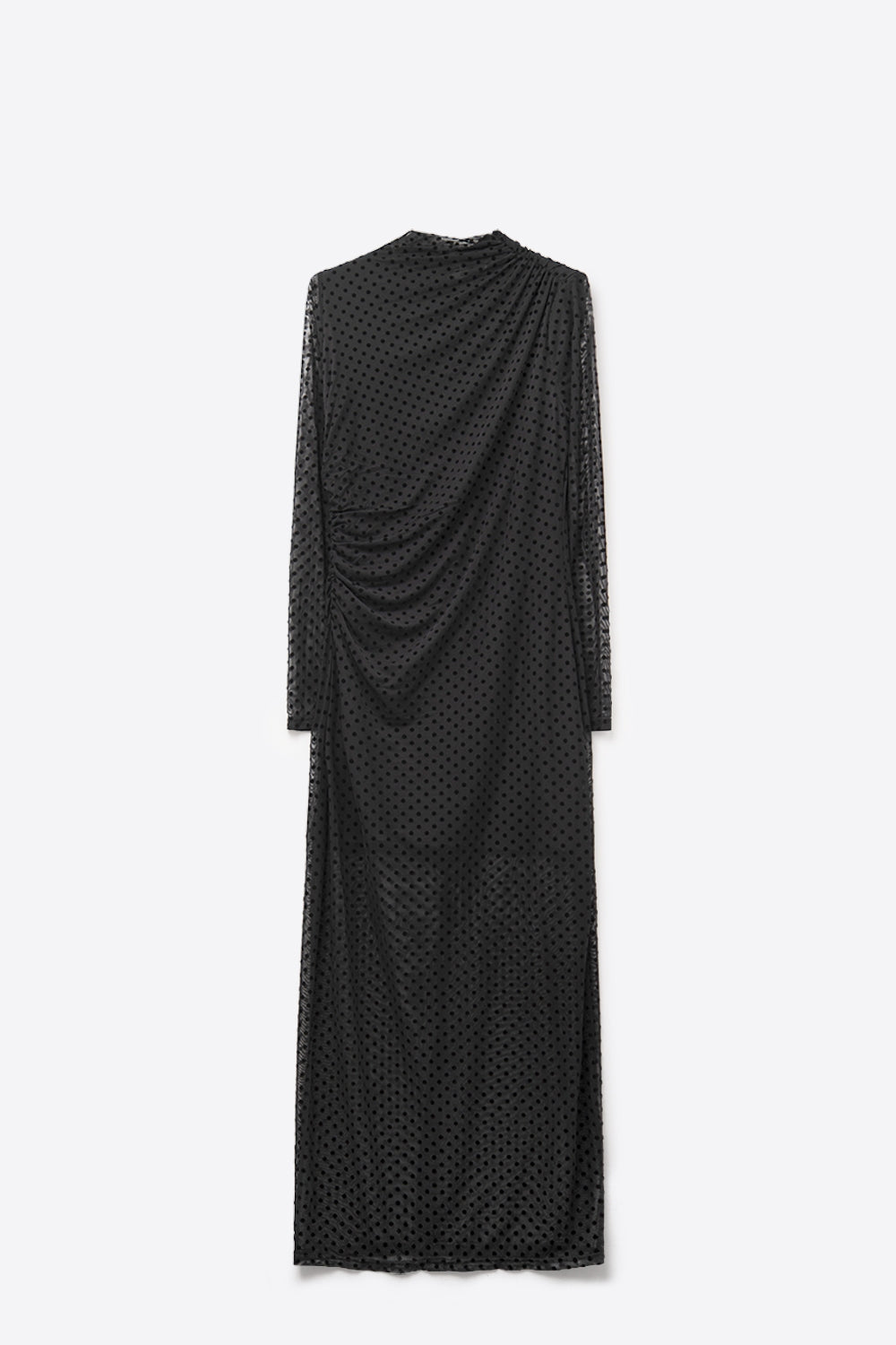 Black Sheer Polka Dot Midi Dress - Premium variable from Tooksie - Just $84.90! Shop now at Tooksie