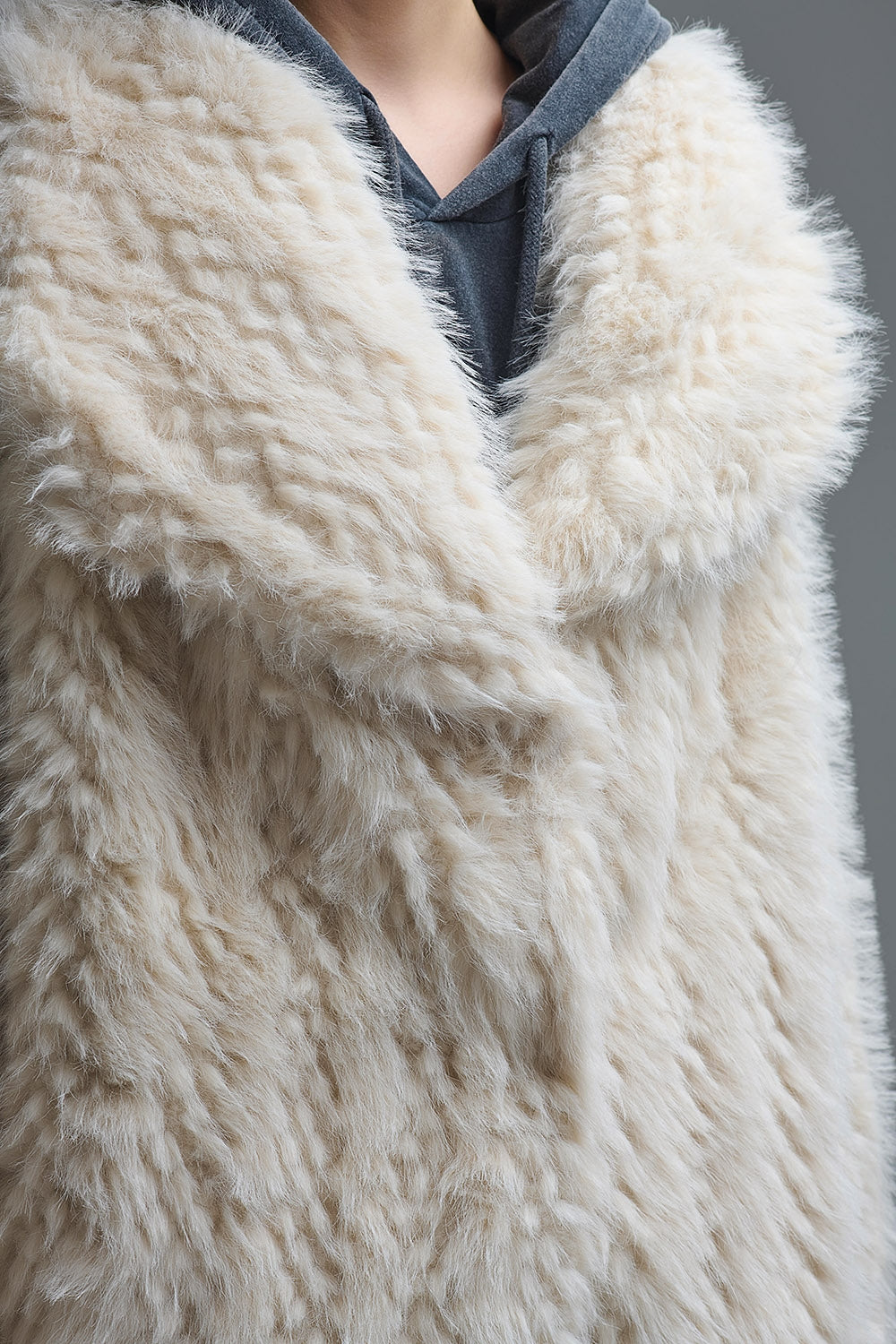 Beige Faux Fur Jacket - Premium variable from Tooksie - Just $129.90! Shop now at Tooksie