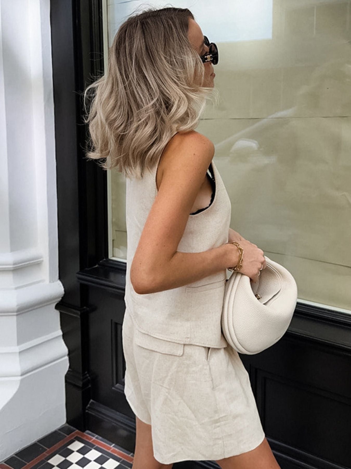 Button Up Vest and Shorts Set - Premium variable from Tooksie - Just $62.99! Shop now at Tooksie