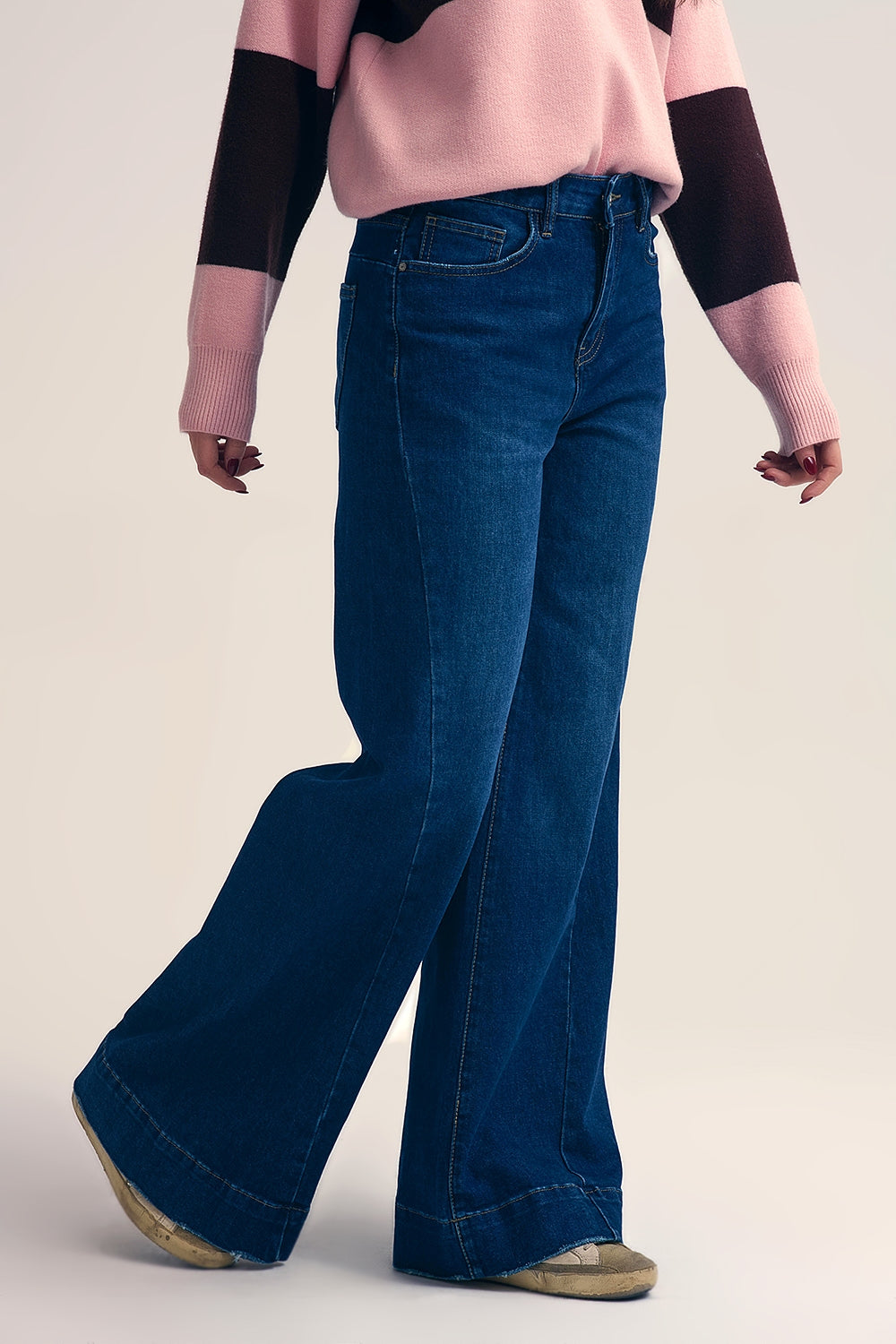 Dark Wash Wide Leg Jeans - Premium variable from Tooksie - Just $84.90! Shop now at Tooksie