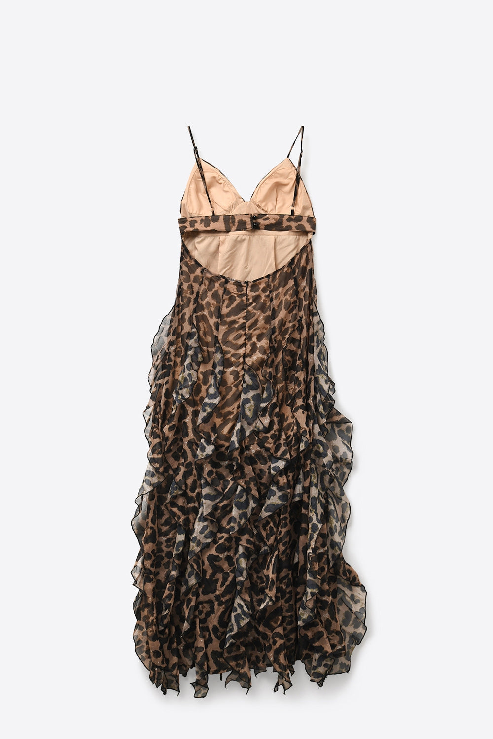 Brown Leopard  Print Chiffon Maxi Dress - Premium variable from Tooksie - Just $99.90! Shop now at Tooksie