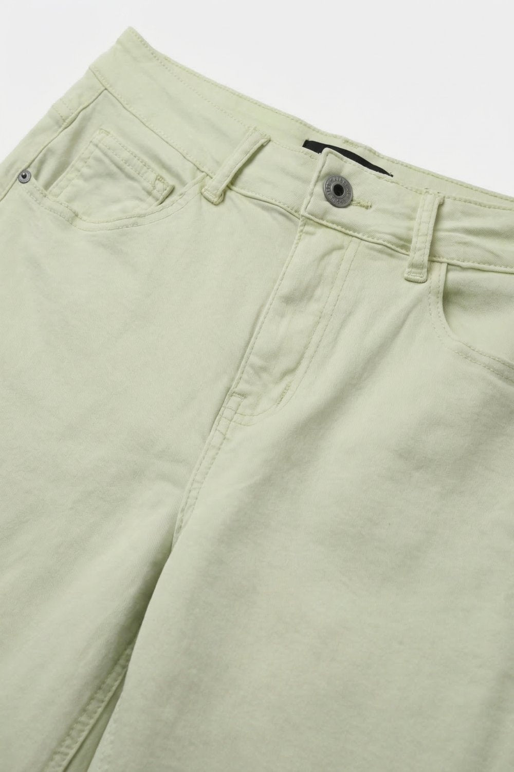 Mint Green Denim Bermuda Shorts - Premium variable from Tooksie - Just $69.90! Shop now at Tooksie