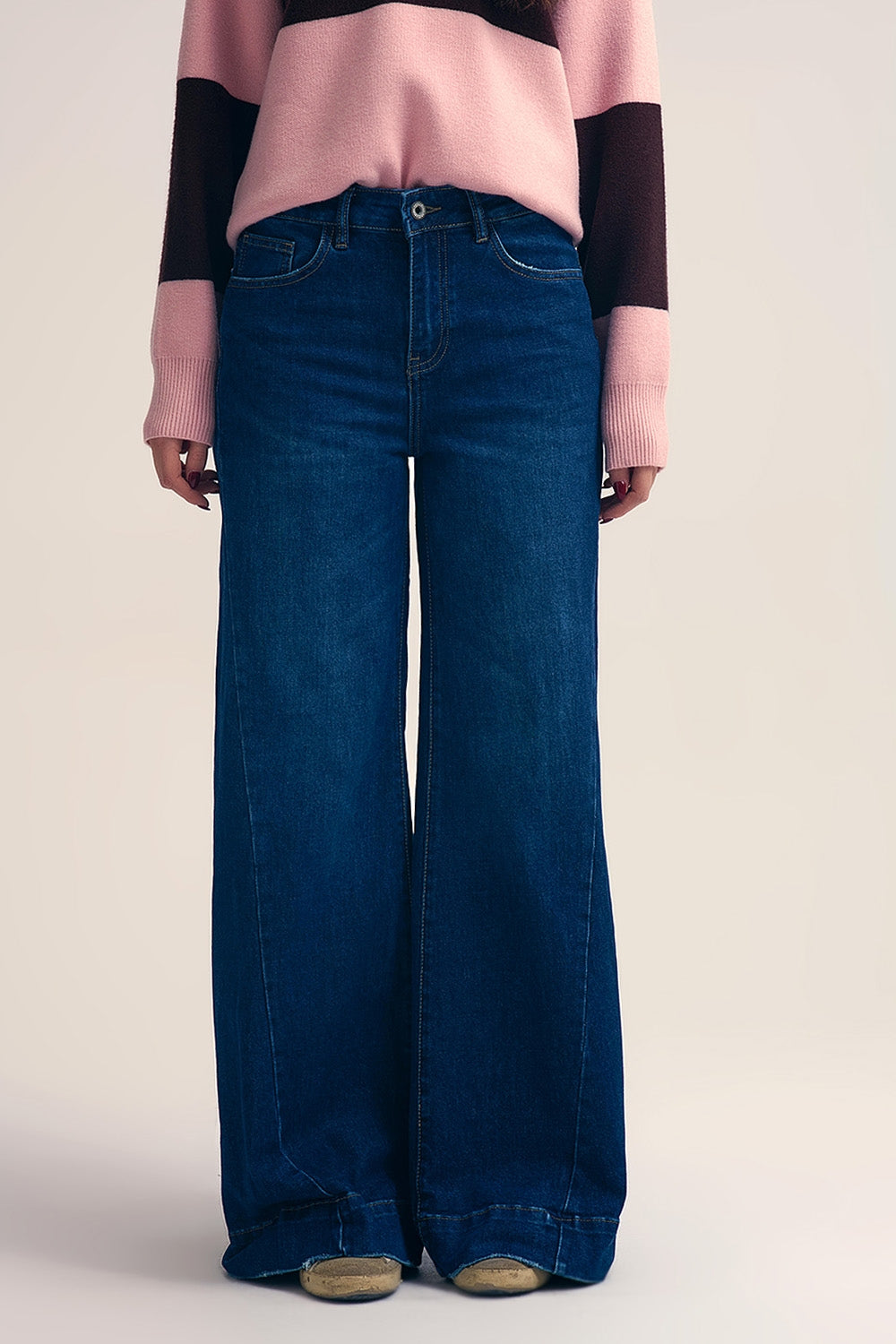 Dark Wash Wide Leg Jeans - Premium variable from Tooksie - Just $84.90! Shop now at Tooksie