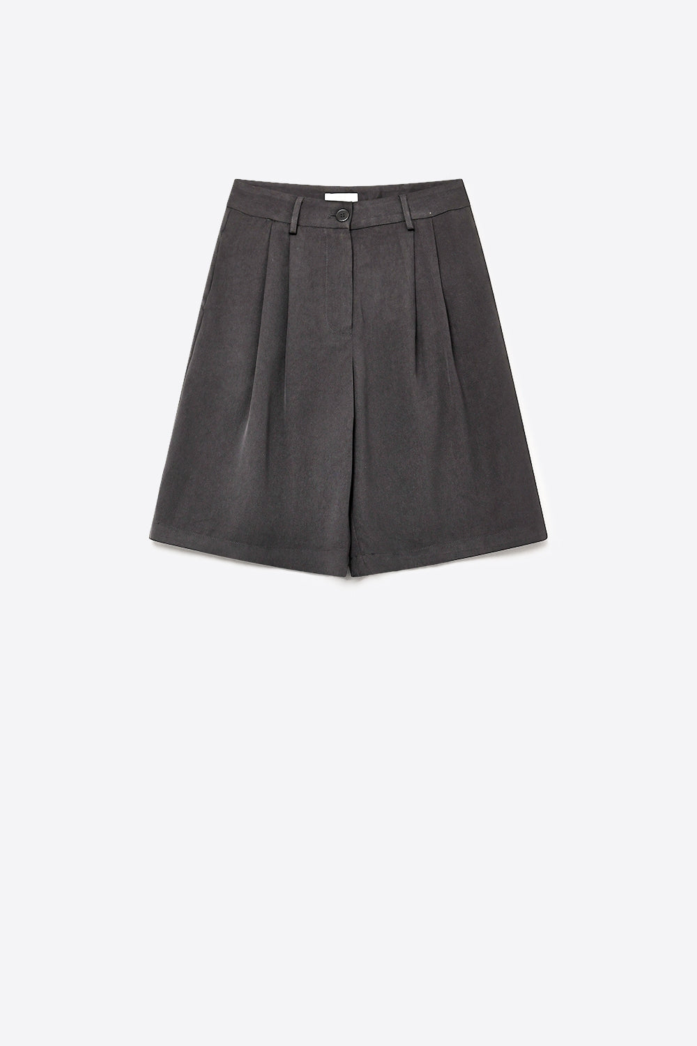 Black Tailored Pleated Bermuda Shorts - Premium variable from Tooksie - Just $79.90! Shop now at Tooksie