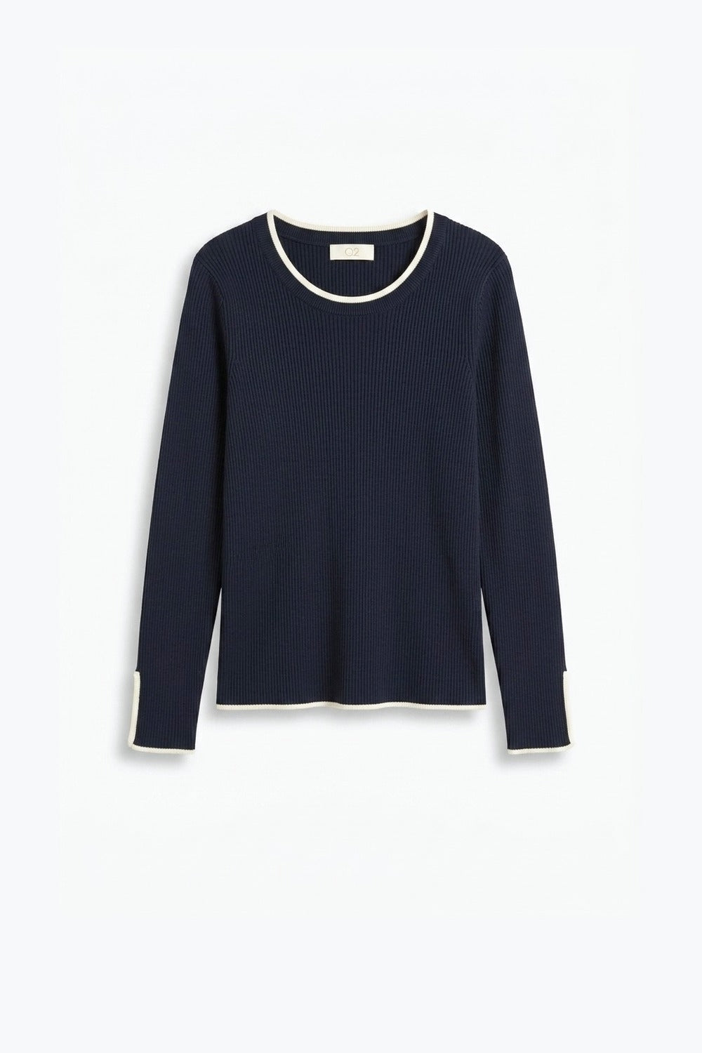 Navy Ribbed Crew Neck sweater - Premium simple from Tooksie - Just $64.90! Shop now at Tooksie
