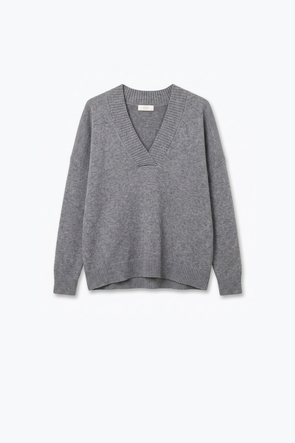 Grey V-Neck Sweater - Premium simple from Tooksie - Just $64.90! Shop now at Tooksie