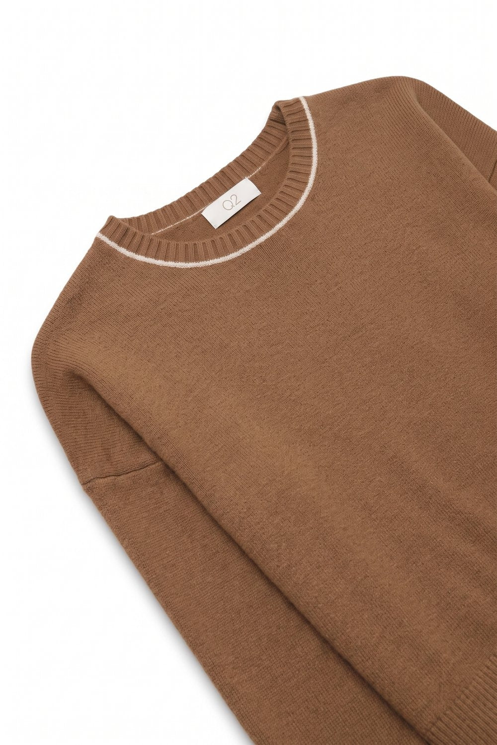 Camel Crew Neck Sweater - Premium simple from Tooksie - Just $59.90! Shop now at Tooksie
