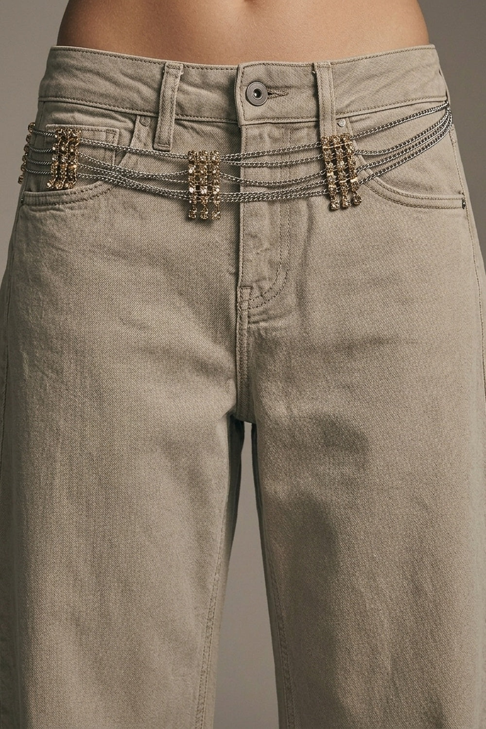 Beige Barrel Jeans - Premium variable from Tooksie - Just $79.90! Shop now at Tooksie