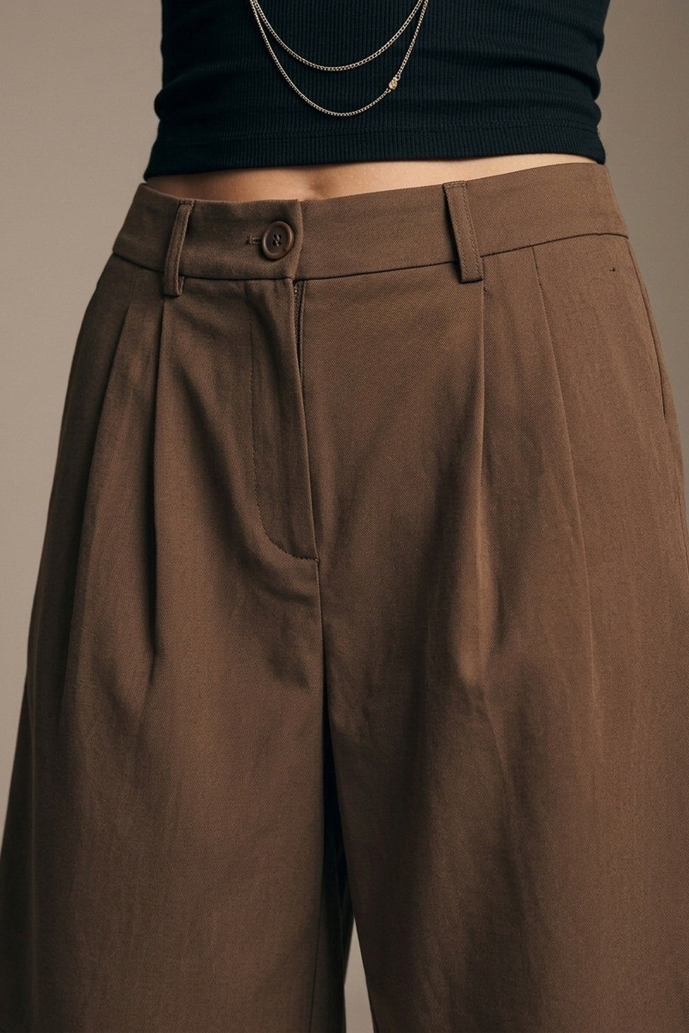 Brown Tailored Bermuda Shorts
