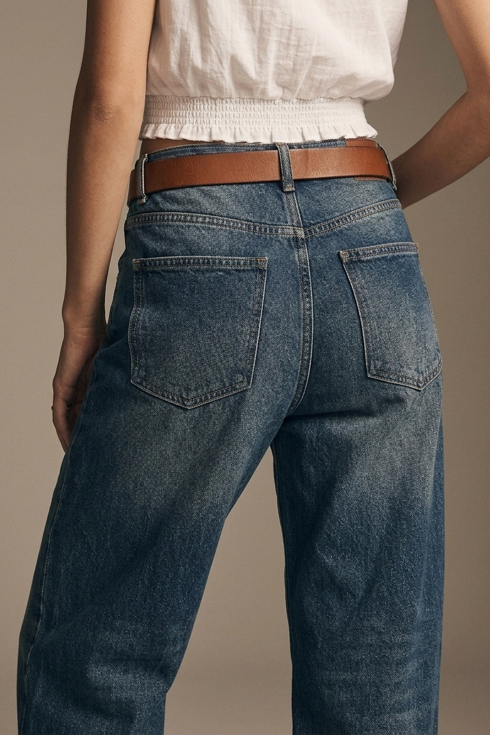 Relaxed WideLeg Vintage Wash Jeans - Premium  from Q2 - Just $79.90! Shop now at Tooksie