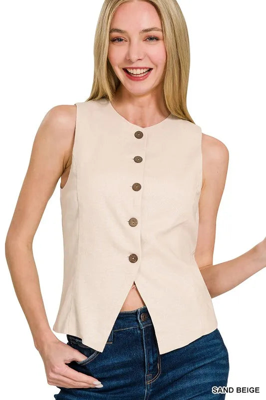 Button Down Vest - Premium variable from Tooksie - Just $30.99! Shop now at Tooksie