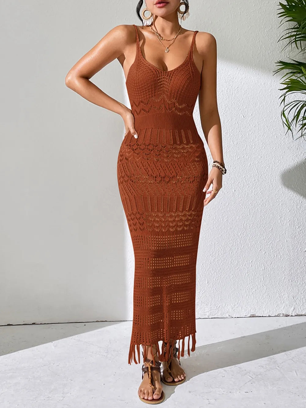 Scoop Neck Cover-Up Dress - Premium variable from Tooksie - Just $33.99! Shop now at Tooksie