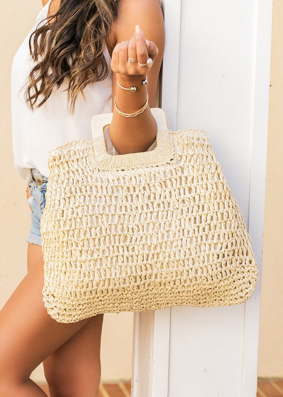 Oversized Straw Tote - Premium variable from Tooksie - Just $37.99! Shop now at Tooksie