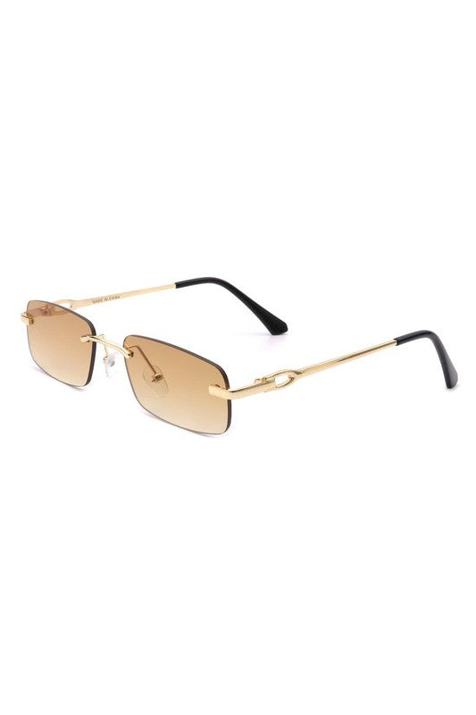 Rectangle Narrow Tinted Retro Sunglasses - Premium variable from Tooksie - Just $13.99! Shop now at Tooksie