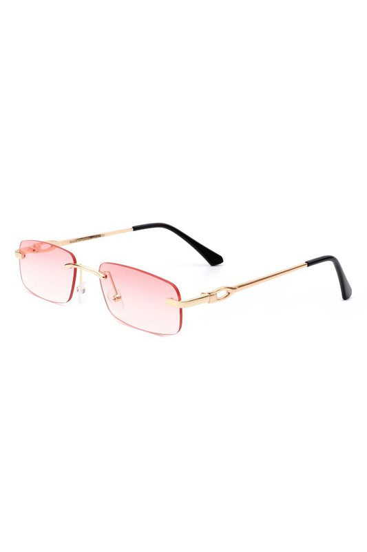 Rectangle Narrow Tinted Retro Sunglasses - Premium variable from Tooksie - Just $13.99! Shop now at Tooksie