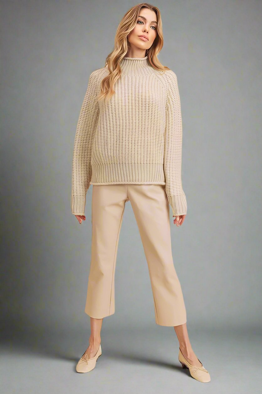 Ribbed Turtleneck Sweater - Premium variable from Tooksie - Just $49.99! Shop now at Tooksie