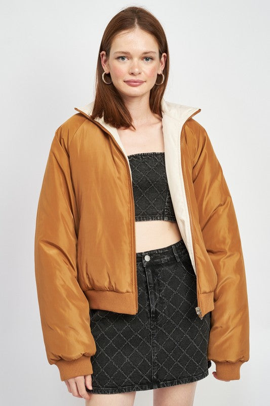 Reversible Puffer Jacket - Premium variable from Tooksie - Just $106.99! Shop now at Tooksie
