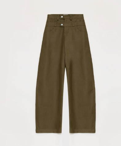 Relaxed Fit Linen Trousers - Premium variable from Tooksie - Just $126.99! Shop now at Tooksie