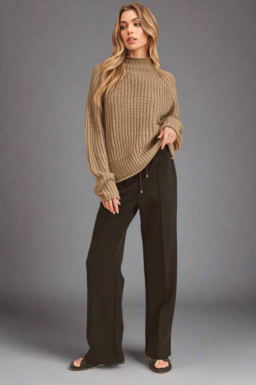 Ribbed Turtleneck Sweater - Premium variable from Tooksie - Just $49.99! Shop now at Tooksie